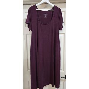 TORRID Calf length dress, eggplant color Plus 2 super soft knit